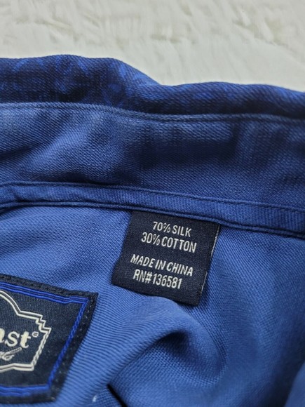 [389] Nat Nast Blue Collared Shirt - Picture 5 of 8